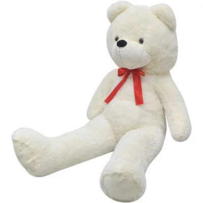 VidaXL Weicher XXL-Plüsch-Teddybär Weiß 160 Cm Teddybär 2 VidaXL Weicher XXL-Plüsch-Teddybär Weiß 160 Cm Teddybär – Bild 2