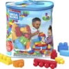 Mega Bloks Bausteine-Beutel Bunt (60 Teile), Steck-Bausteine Kinder, Bauklötze