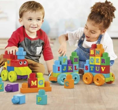 Mega Bloks ABC Lernzug (60 Teile), Steck-Bausteine, Bauklötze, Lernspielzeug 3 Mega Bloks ABC Lernzug (60 Teile), Steck-Bausteine, Bauklötze, Lernspielzeug – Bild 3