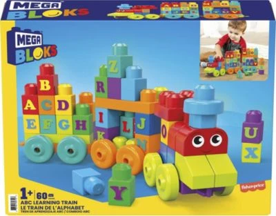 Mega Bloks ABC Lernzug (60 Teile), Steck-Bausteine, Bauklötze, Lernspielzeug 6 Mega Bloks ABC Lernzug (60 Teile), Steck-Bausteine, Bauklötze, Lernspielzeug – Bild 6