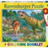 Ravensburger 2-tlg. Puzzle & Malbuch Set, 100 Teile XXL, 49x36 Cm, Welt Der Dinosaurier