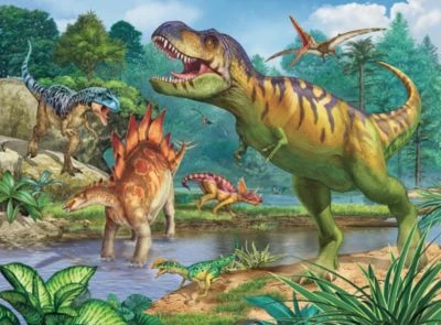 Ravensburger 2-tlg. Puzzle & Malbuch Set, 100 Teile XXL, 49x36 Cm, Welt Der Dinosaurier 2 Ravensburger 2-tlg. Puzzle & Malbuch Set, 100 Teile XXL, 49x36 Cm, Welt Der Dinosaurier – Bild 2