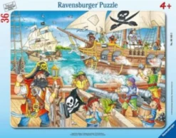 Ravensburger Rahmen-Puzzle, 36 Teile, 32,5x24,5 Cm, Angriff Der Piraten